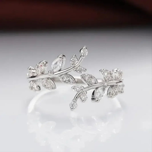 Tree Branch Zircon Ring