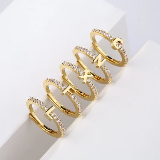 Elegant Letter Ring