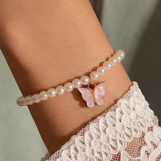 White Camellia Flower Bracelet
